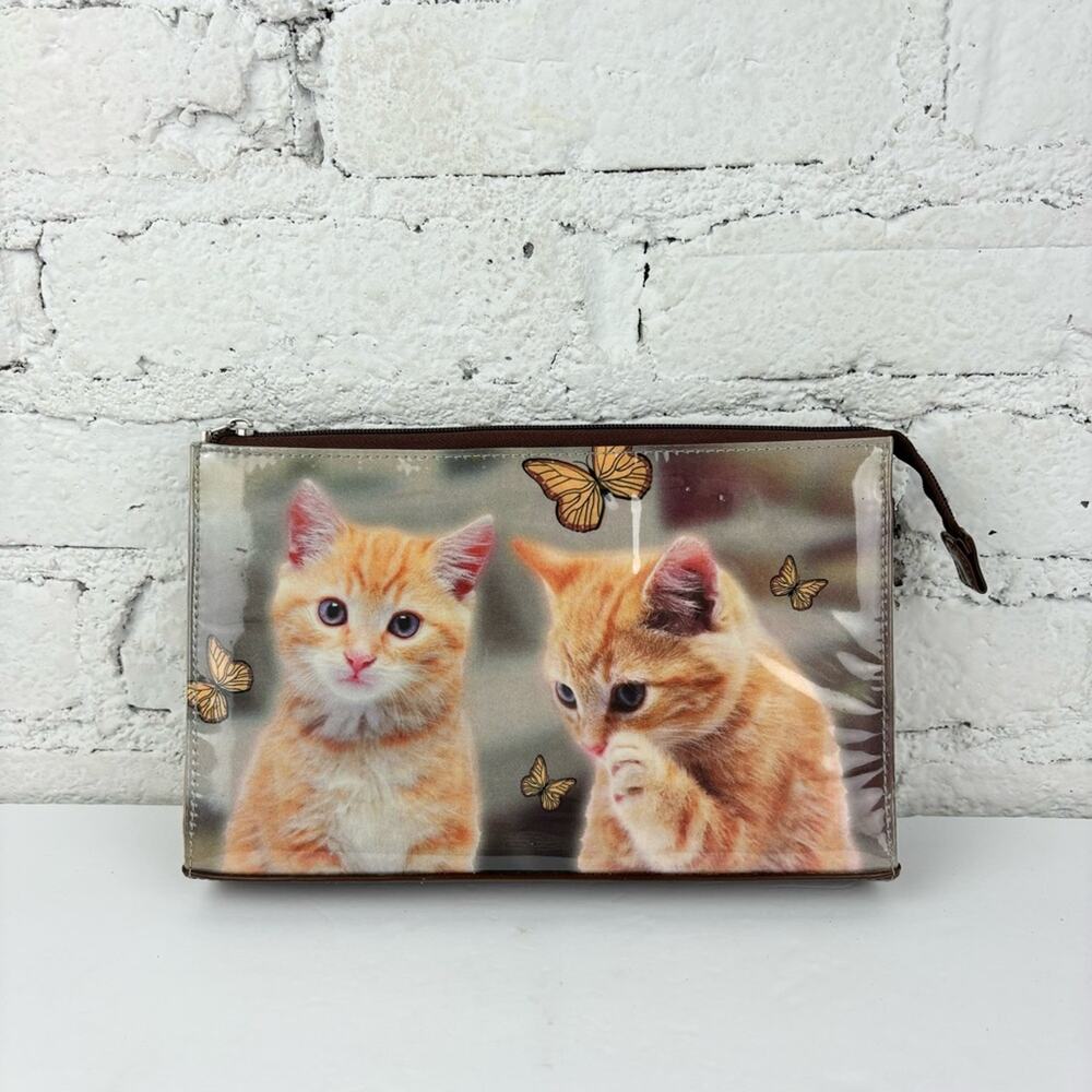 Vintage Y2K Kitten Clutch Makeup Bag